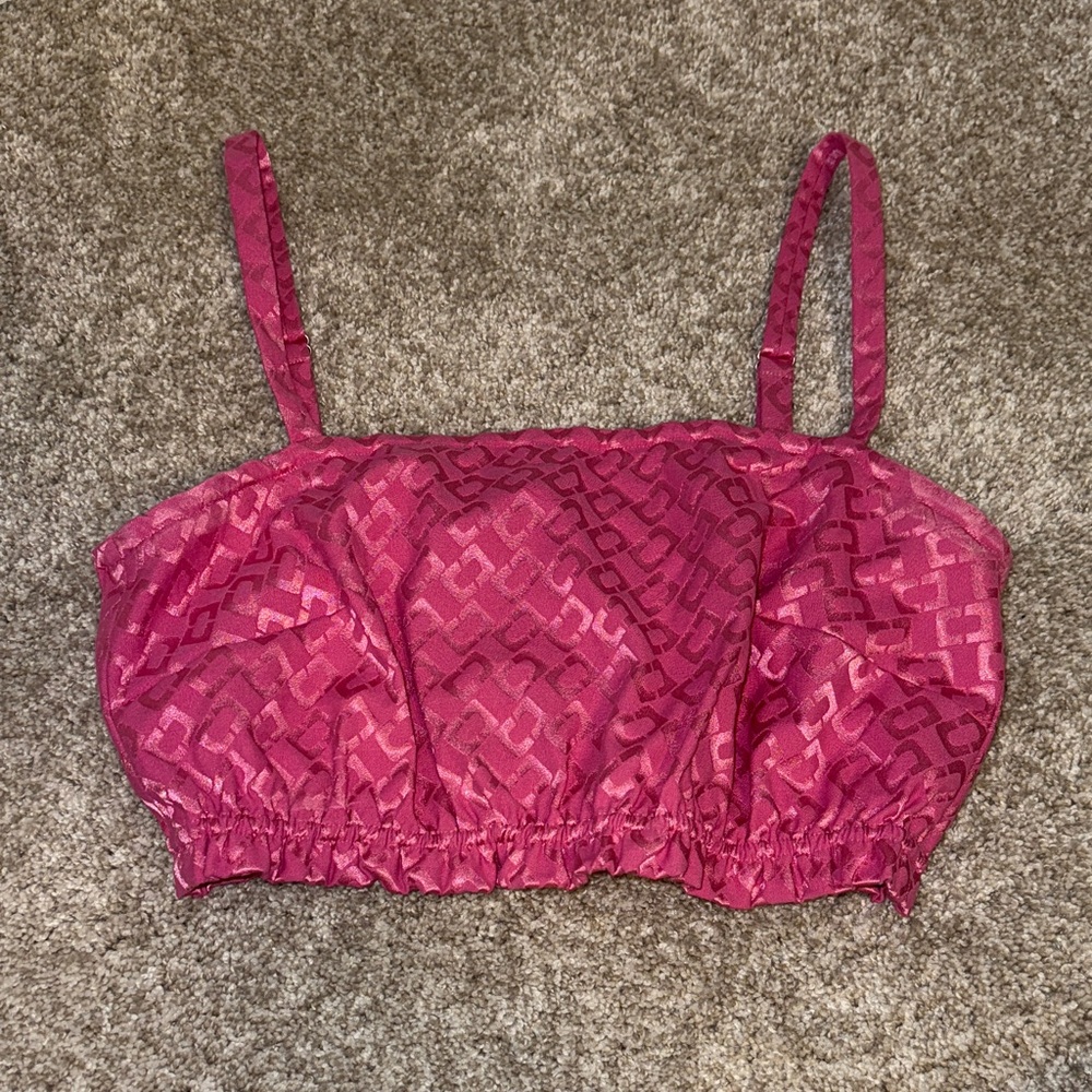 Pink Patterned Crop Top - Picture 4 of 4